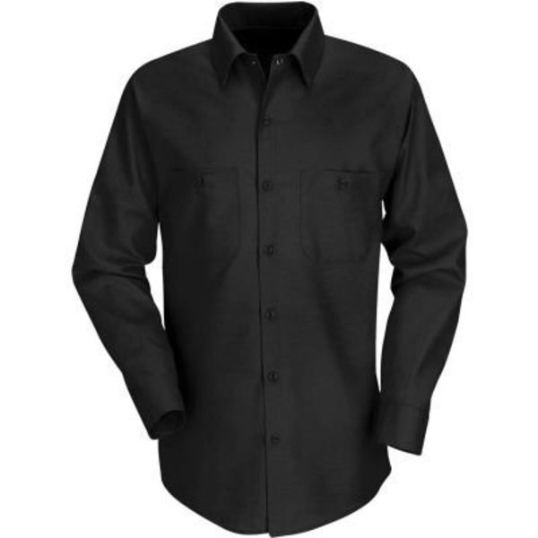 Vf Imagewear Red Kap® Men's Industrial Work Shirt Long Sleeve Black Regular-S SP14 SP14BKRGS